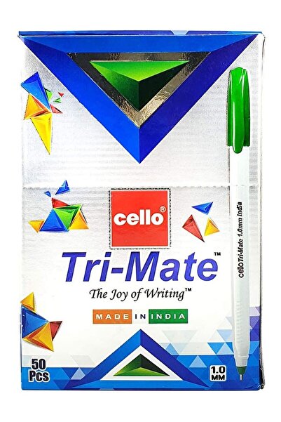 Generic 50-Piece Trimate Ballpoint Pen Green Ink