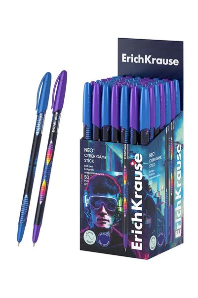 Generic 50-Piece Cyber Game Stick Ballpoint Pen 0.7mm Tip Blue Ink