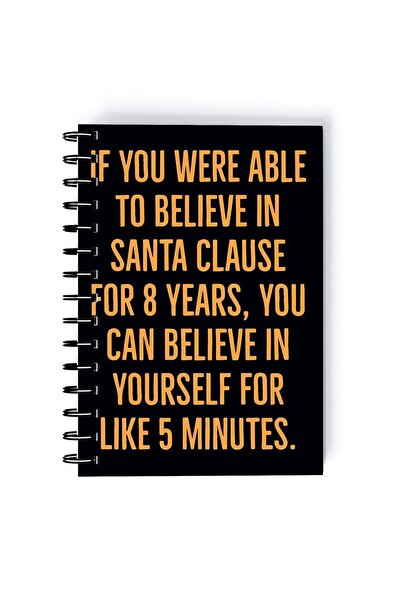 Generic Spiral A5 Notebook Funny Quote Santa Clause Black Aesthetics