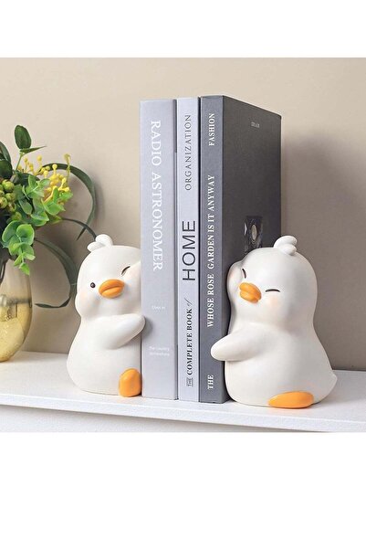 Generic Hug Duck Bookends, Cute Book Ends Decorative Bookends for Shelves, Cr...