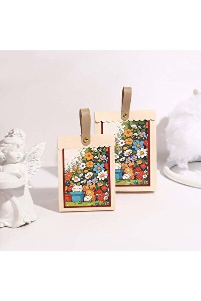 Generic Small Gift Box for Ladies with Hand strap Handle Homemade Gold Color