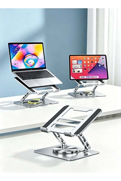 Generic Adjustable Laptop Stand, 360° Rotating Base, Foldable Notebook Riser ...