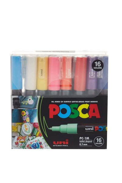 Generic 16-Piece POSCA Extra Fine Paint Marker Multicolour