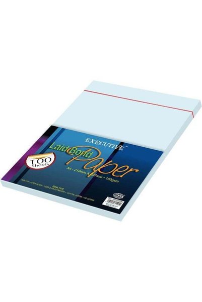 Generic FIS Executive Laid Paper, A4 Size, 100gsm, 100 Sheets, Ocean Blue A4