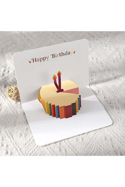 Generic Birthday Greeting Card 3D Pop-Up, Interactive Design Print (Happy Bir...