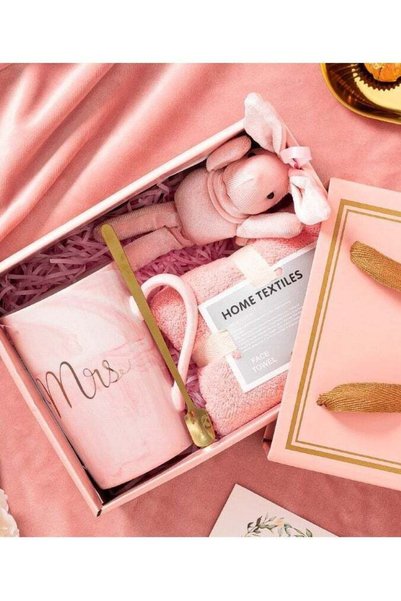 Generic Birthday Gift Box with Ribbon and Cup and Towel with Paper bag for Ne...
