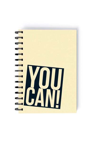 Generic Spiral A5 Notebook Inspirational Quote Motivations You Can Beige and ...