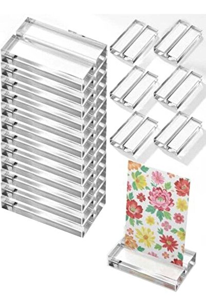 Generic 10 Pcs Clear Acrylic Place Card Holders, 2 Inch Table Number Name Car...