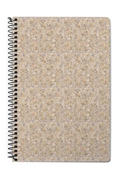 Generic Arabesque Tiles A5 Spiral Notebook Beige