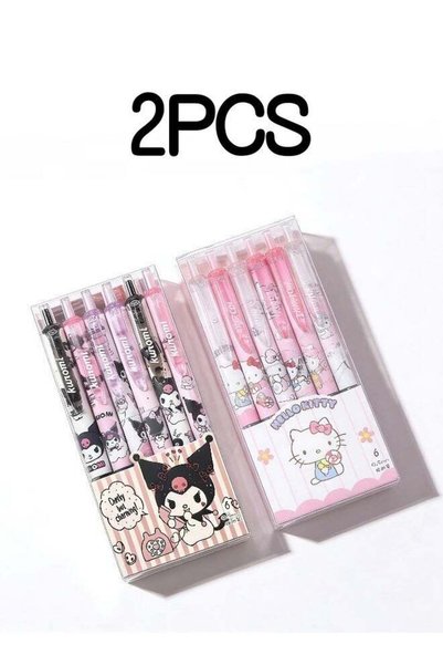 Generic 12 Pieces of Cartoon Sanrio Kuromi and Melody Ballpoint Pens Anime Ge...