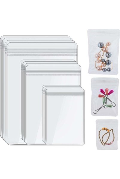 Generic 60 Pack Clear Plastic Jewelry Bags, Small Bags for Jewelry Anti Tarni...