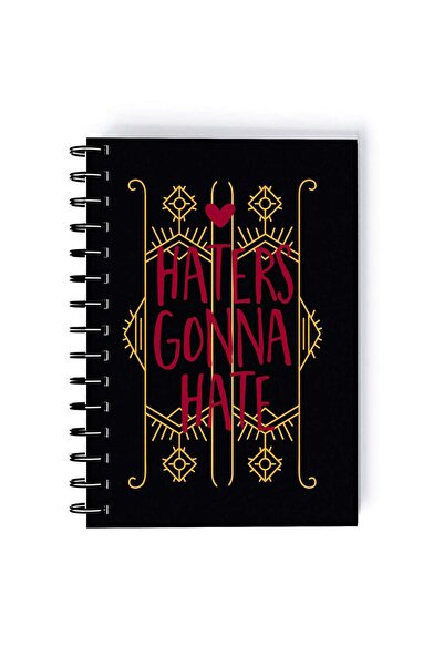 Generic Haters Gonna Hate Design Rectangle Spiral A5 Notebook Multicolour