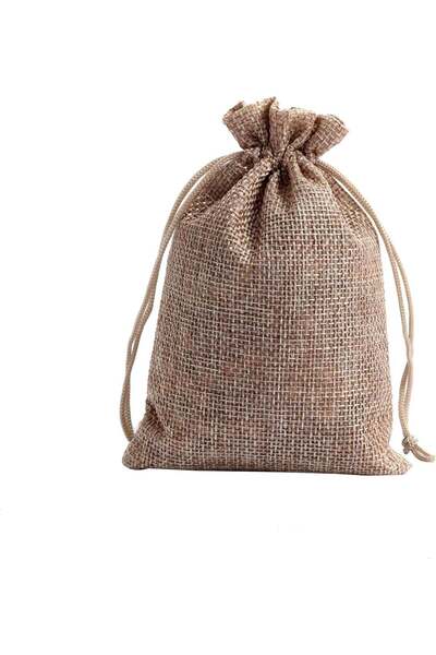 Generic Red Dot Gift® Pack of 25 Burlap Gift Bags with Drawstring - 10x15cm B...