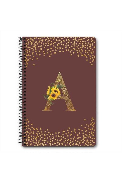 Generic Designer A5 Spiral Notebook Memo Notepad Journal - Custom Monogram In...