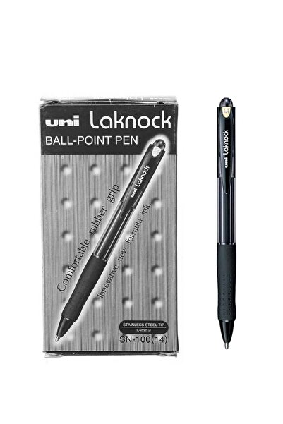 Generic 12-Piece Laknock Ballpoint Pen 1.4mm Tip Black Ink
