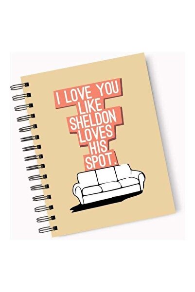 Generic I Love You Like Sheldon Loves His Spot Printed Hardcover Spiral Notebook
