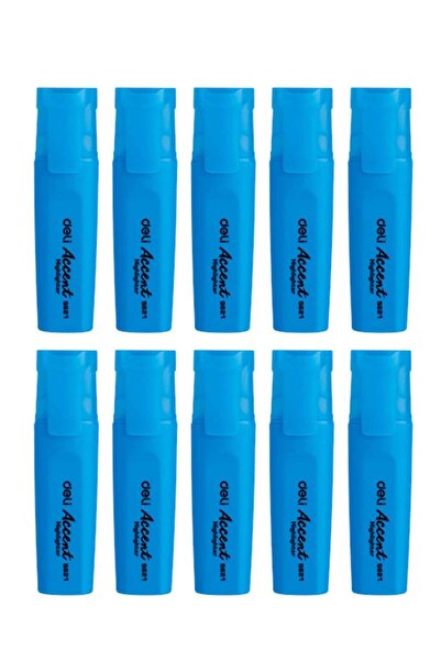 Generic 10-Piece Highlighter Blue Ink