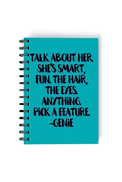 Generic Genie Quote Printed Spiral A5 Notebook Blue