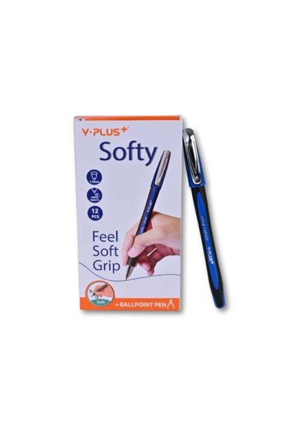 Generic Y-PLUS+ Softy Ballpoint Pens - 1.0mm Smooth Writing - 12 Pcs