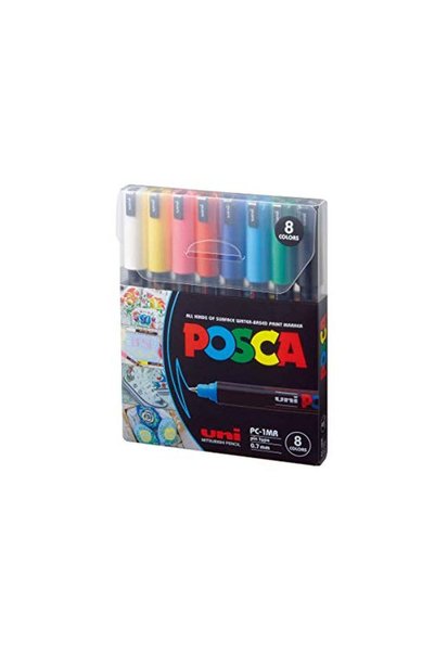 Generic Posca PC-1MR Paint Pen Set – 8 Ultra-Fine Colours
