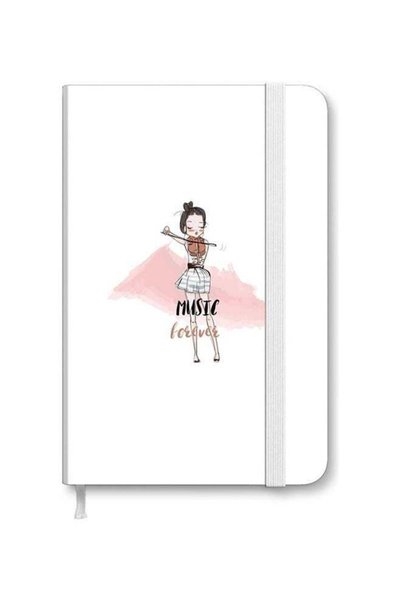 Generic Designer A5 Thick Hardcover Notebook - Music Forever Multicolour