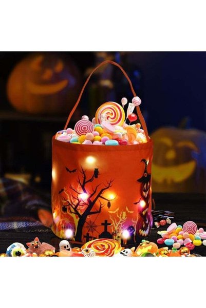 Generic Halloween Trick or Treat Bags with LED Lights - Glow in the Dark Pump...