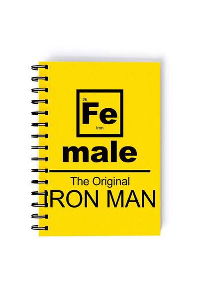 Generic Spiral A5 Notebook Iron Man Funny Tony Stark Fe Male The Avengers