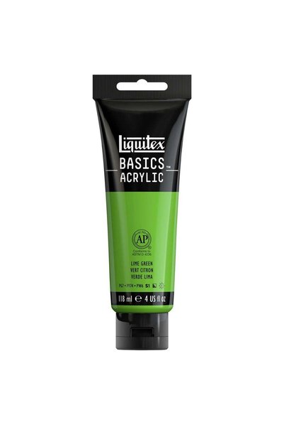 Generic Basics Acrylic Colour Paint Tube 118ml Content Lime Green