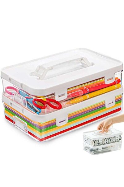 Generic 2 Pack Clear Plastic Storage Boxes with Latching Lid and Handle, Stac...
