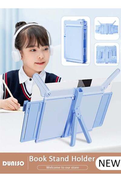 Generic Foldable Book Stand Holder for Kids Sturdy Book Stand Multi Heights A...