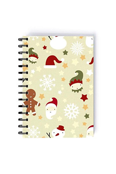 Generic Spiral A5 Notebook Gift Christmas Pattern Motifs
