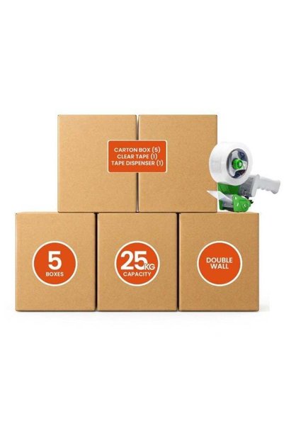 Generic Duravel Dispenser,Clear tape, with 5 Double Wall Carton Box, 45x45x45...