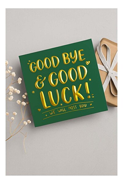 Generic Goodbye and Good Luck Foil Greeting Card – Elegant Luxury Card with S...