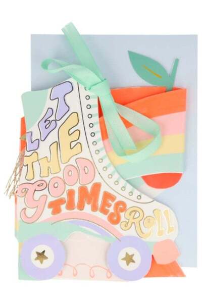 Generic Roller Skate Concertina Card