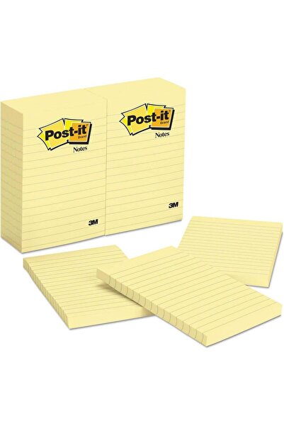 Generic 3M Post-It Lined Notes, 4 x 6 Inches, 100 Sheets per Pad, Canary Yell...