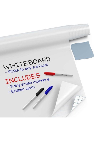 Generic ARS® Large Whiteboard Wall Sticker Roll - 17.3" x 78" (6.5 Feet) with...