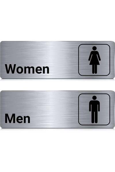 Generic ARS® Modern Restroom Sign for Men and Women - Double Sided Bathroom D...