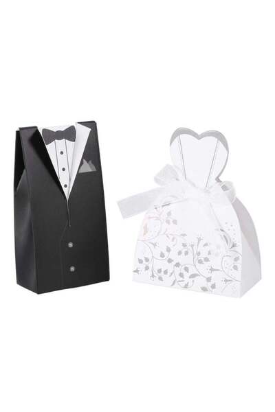 Generic 50 Pairs Wedding Favour Boxes, Sweet Candy Gift Bags for Bride & Groo...