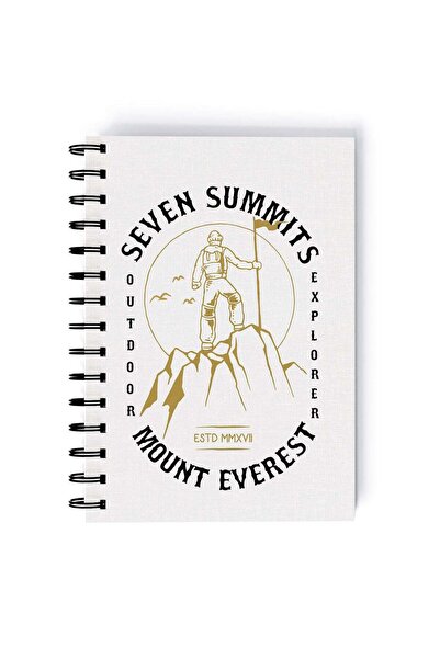 Generic Seven Summits Quote Rectangle Spiral A5 Notebook Multicolour