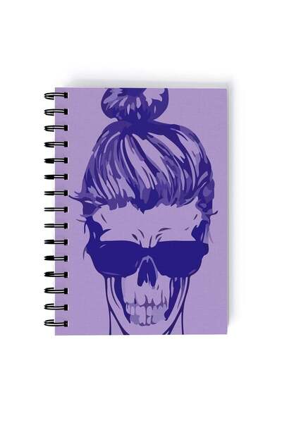 Generic Spiral A5 Notebook Zombie Undead Girl Purple