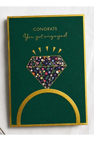 Generic Congrats On Engagement Greeting Card for Couples, Elegant Congratulat...