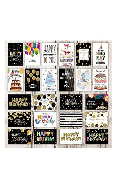 Generic Birthday Cards Multipack of 24, Birthday Card Set Includes 24 Mixed H...