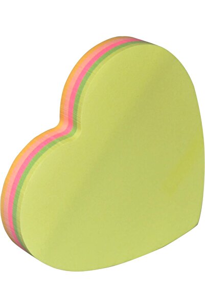 Generic CPP07S Heart Shaped Sticky Notes 100 Sheets, 3.5 x 3.5-Inch, Neon Ass...