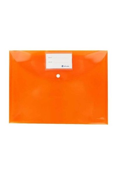 Generic Atlas Document Bag with Button FS AS-F1003C - Orange 8 Pieces