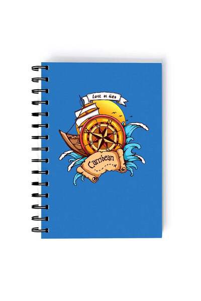 Generic Lost In The Sea Design Rectangle Spiral A5 Notebook Multicolour