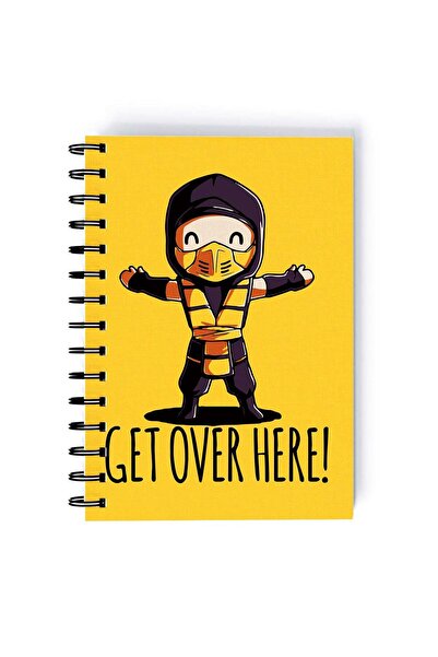 Generic Fatality Mortal Kombat Printed Spiral A5 Notebook Red/White
