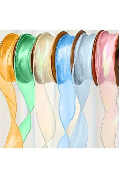 Generic 6pcs, 1.57 inch x 10 yards (Total 60 yards) Fishtail Ribbon Flower Pa...