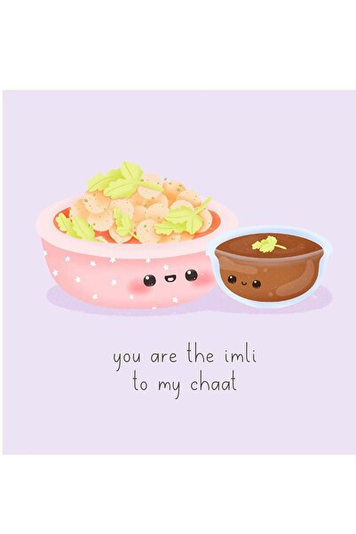 Generic Food Couples Greeting Card Chaat & Imli