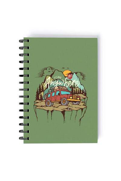 Generic I Can Go Anywhere Quote Rectangle Spiral A5 Notebook Multicolour