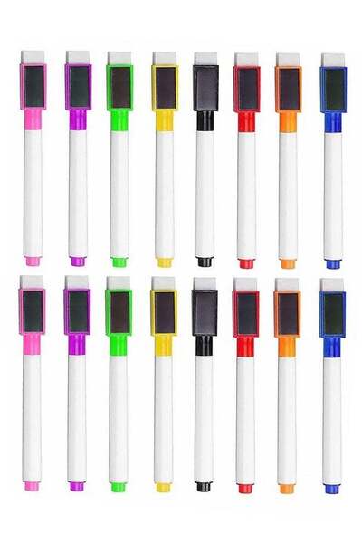 Generic "18pcs Low Odor Dry Erase Whiteboard Pen with 2pcs Eraser Magnetic fo...